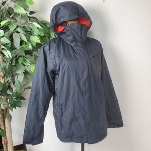 Quicksilver Snowboard Jacket Black Red Women's Size Extra Large Dry Flight 10k